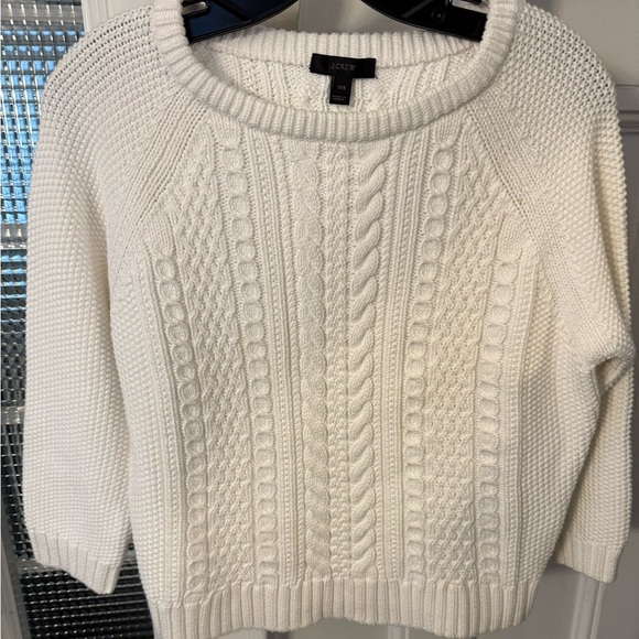 J Crew Women’s Fishman’s Cotton Knit White Sweater Sz XXS - Picture 3 of 12